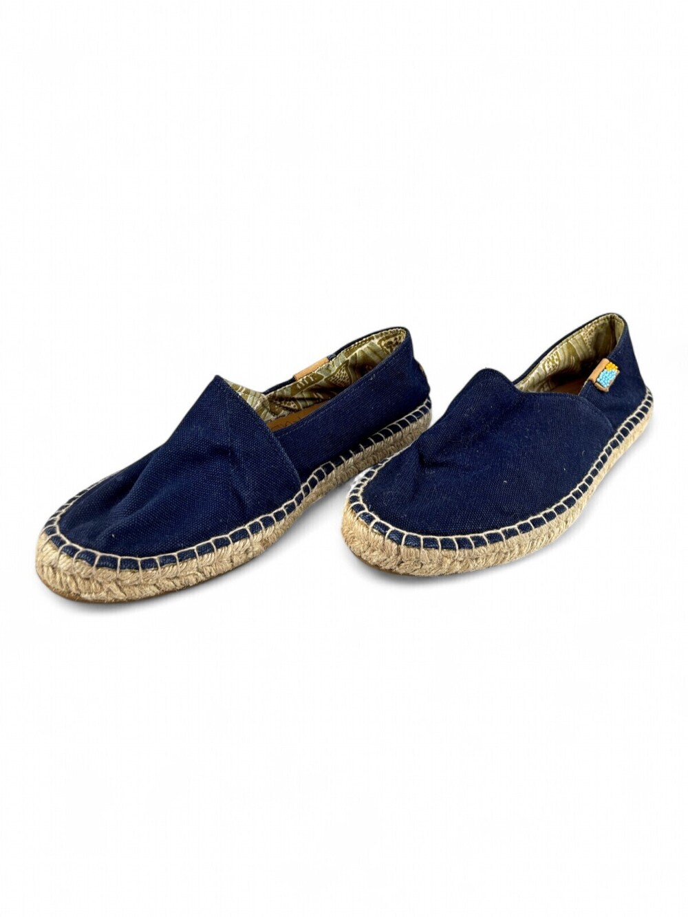 Ubuntu Navy Canvas Espadrille Flats Loafers Size 6.5